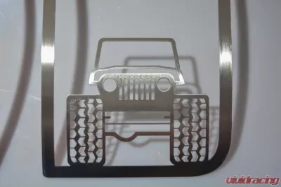 American Car Craft 2Pc Brushed Stainless Steel Off Road Speaker Grilles Jeep Wrangler JK | JKU 2007-2018 - ACC-141028