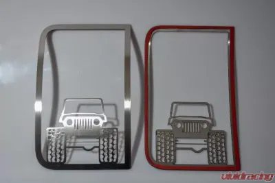 American Car Craft 2Pc Brushed Stainless Steel Off Road Speaker Grilles Jeep Wrangler JK | JKU 2007-2018 - ACC-141028