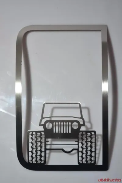 American Car Craft 2Pc Brushed Stainless Steel Off Road Speaker Grilles Jeep Wrangler JK | JKU 2007-2018 - ACC-141028