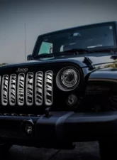 American Car Craft Brushed Stainless Steel Safari Style Grille Jeep Wrangler JK 2007-2018                                     - ACC-142002 - Image 4