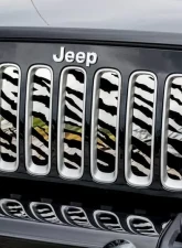 American Car Craft Brushed Stainless Steel Safari Style Grille Jeep Wrangler JK 2007-2018                                     - ACC-142002 - Image 2