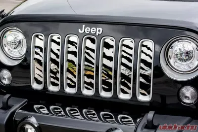 American Car Craft Brushed Stainless Steel Safari Style Grille Jeep Wrangler JK 2007-2018 - ACC-142002