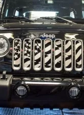 American Car Craft Stainless Steel FinishFront Grille Insert American Flag Style Jeep Wrangler JK 2007-2018                                     - ACC-142003 - Image 4