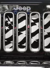 American Car Craft Stainless Steel FinishFront Grille Insert American Flag Style Jeep Wrangler JK 2007-2018                                     - ACC-142003 - Image 3