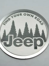 American Car Craft 2Pc Stainless Steel Find Your Own Road Badges Jeep Wrangler JK 2007-2018                                     - ACC-142014 - Image 2