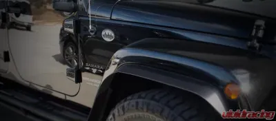 American Car Craft 2Pc Stainless Steel Find Your Own Road Badges Jeep Wrangler JK 2007-2018 - ACC-142014