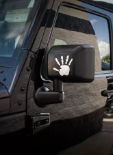 American Car Craft Wave Hands Side View Mirrors Polished Stainless 1pc 3" Jeep Wrangler 2018-2023                                     - ACC-142088 - Image 2