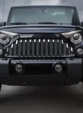 American Car Craft Polished Stainless Steel Front Lower Grille Bars w/Gladiator Grille Jeep Wrangler JK 2007-2018                                     - ACC-142037 - Image 3