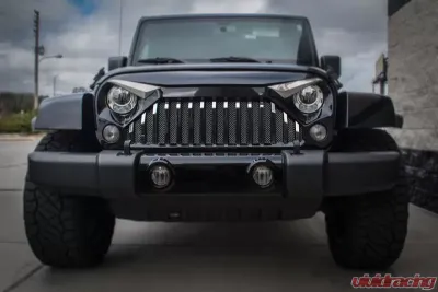 American Car Craft Polished Stainless Steel Front Lower Grille Bars w/Gladiator Grille Jeep Wrangler JK 2007-2018 - ACC-142037