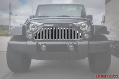 American Car Craft Polished Stainless Steel Front Lower Grille Bars w/Gladiator Grille Jeep Wrangler JK 2007-2018 - ACC-142037