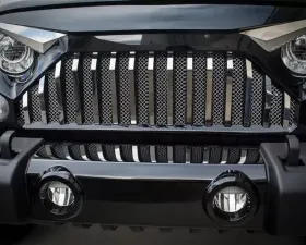 American Car Craft Stainless Steel Front Lower Chrome Mesh w/Gladiator Grille Jeep Wrangler JK 2007-2018