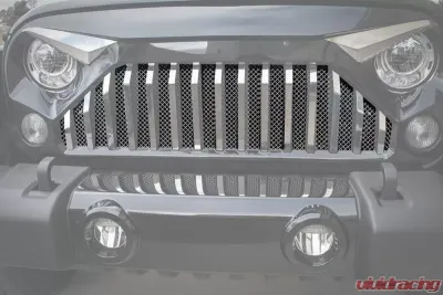 American Car Craft Stainless Steel Front Lower Chrome Mesh w/Gladiator Grille Jeep Wrangler JK 2007-2018 - ACC-142040