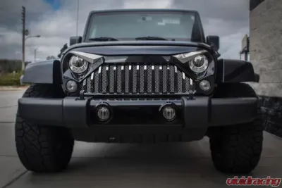 American Car Craft Stainless Steel Front Lower Chrome Mesh w/Gladiator Grille Jeep Wrangler JK 2007-2018 - ACC-142040