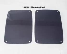American Car Craft 2Pc Blackout Plexi Tail Light Covers Jeep Wrangler JK | JKU 2007-2018