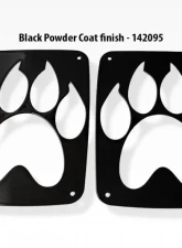 American Car Craft Black Powder Coat Stainless Steel Paw Print Tail Light Covers Jeep Wrangler JK | JKU 2007-2018                                     - ACC-142095 - Image 2