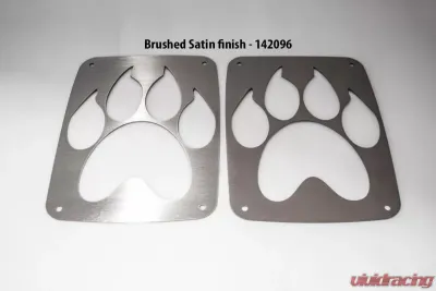 American Car Craft Brushed Satin Stainless Steel Paw Print Tail Light Covers Jeep Wrangler JK | JKU 2007-2018 - ACC-142096
