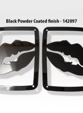 American Car Craft Black Powder Coat Stainless Steel Lips Tail Light Covers Jeep Wrangler JK | JKU 2007-2018                                     - ACC-142097 - Image 2