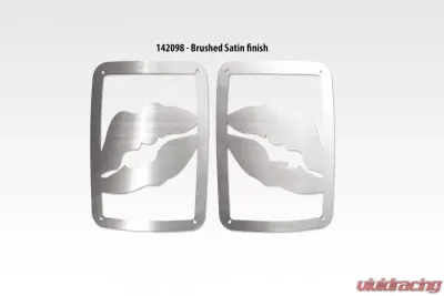 American Car Craft Brushed Satin Stainless Steel Lips Tail Light Covers Jeep Wrangler JK | JKU 2007-2018 - ACC-142098