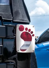 American Car Craft Brushed Satin Stainless Steel Footprint Tail Light Covers Jeep Wrangler JK | JKU 2007-2018                                     - ACC-142102 - Image 2