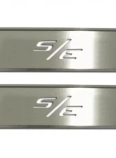 American Car Craft 2Pc Brushed Stainless Steel Door Badge Plate w/Laser-cut S/E Lettering Dodge Challenger 2008-2014                                     - ACC-151009 - Image 2