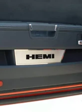 American Car Craft 2Pc Bright Red Solid Stainless Steel Door Badge Plate w/HEMI Inlay Dodge Challenger 2008-2014                                     - ACC-151021-BSRD - Image 2