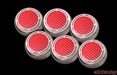 American Car Craft 6Pc Solid Yellow Manual Trans Slotted Engine Fluid Cap Covers Chevrolet Corvette C5 | C6 1997-2013 - ACC-043098-SYLW