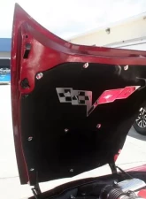 American Car Craft Stainless Steel Crossed Flags Hood Badge Chevrolet Corvette C6 2005-2013                                     - ACC-043113 - Image 2