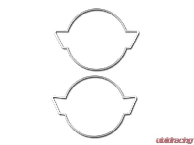 American Car Craft Emblem Trim Rings Polished 2pc Chevrolet Corvette 1984-1990 - ACC-022005