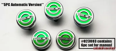 American Car Craft 6 Pc Manual Transmission White Carbon Fiber Fluid Cap Cover Sets Chevrolet C4 Corvette 1984-1996 - ACC-023003-WHT