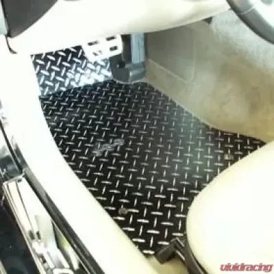 American Car Craft Floor Mat Diamond Plate Black Show Mat 2pc Chevrolet Corvette 1999-2004 - ACC-031004