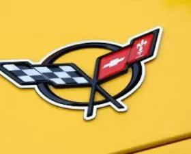 American Car Craft Emblem Trim Polished Convertible Waterfall Chevrolet Corvette 1997-2004