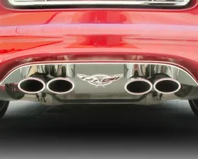 American Car Craft Exhaust Filler Panel Polished w/50th Anniversary Emblem GML Stock Chevrolet Corvette 1997-2004