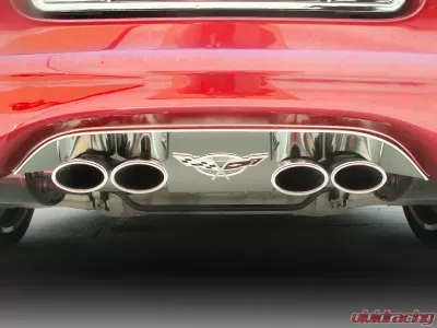 American Car Craft Exhaust Filler Panel Polished w/50th Anniversary Emblem GML Stock Chevrolet Corvette 1997-2004 - ACC-032002