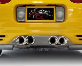 American Car Craft Exhaust Filler Panel Polished Borla Stinger Quad Oval Pipes Chevrolet Corvette 1997-2004