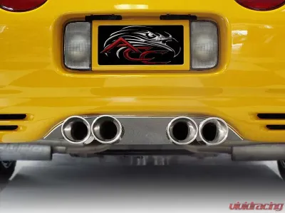American Car Craft Exhaust Filler Panel Polished Borla Stinger Quad Oval Pipes Chevrolet Corvette 1997-2004 - ACC-032008
