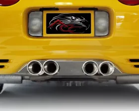 American Car Craft Exhaust Filler Panel Polished Corsa Pro Series Quad Tip Chevrolet Corvette 1997-2004