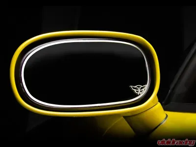 American Car Craft Mirror Trim Side View Crossed Flag Style 2pc GML Chevrolet Corvette 1997-2004 - ACC-032014