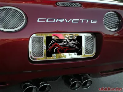 American Car Craft Tag Plate Laser Mesh Rear Chevrolet Corvette 1997-2004 - ACC-032026