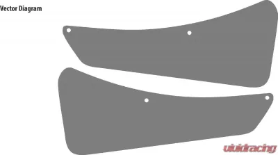 American Car Craft 2pc Polished Stainless Steel Front Splash Guards Z06 Style Chevrolet Corvette C5 | Z06 1997-2004 - ACC-032029