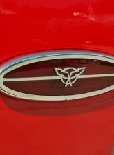 American Car Craft Side Marker Trim Polished Crossed Flags GML Rear Side 2pc Chevrolet Corvette 1997-2004                                     - ACC-032032 - Image 2
