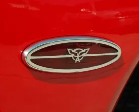 American Car Craft Side Marker Trim Polished Crossed Flags GML Rear Side 2pc Chevrolet Corvette 1997-2004