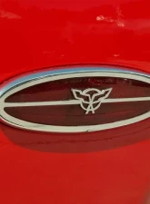 American Car Craft Side Marker Trim Polished Crossed Flags GML Rear Side 2pc Chevrolet Corvette 1997-2004                                     - ACC-032032 - Image 2