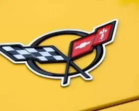 American Car Craft Emblem Trim Polished 2pc Chevrolet Corvette 1997-2004