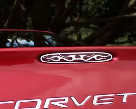 American Car Craft 5th Brake Light Grille Polished Flame Style Chevrolet Corvette 1997-2004