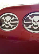 American Car Craft Taillight Grilles Polished Skull 4pc Chevrolet Corvette 1997-2004                                     - ACC-032044 - Image 2