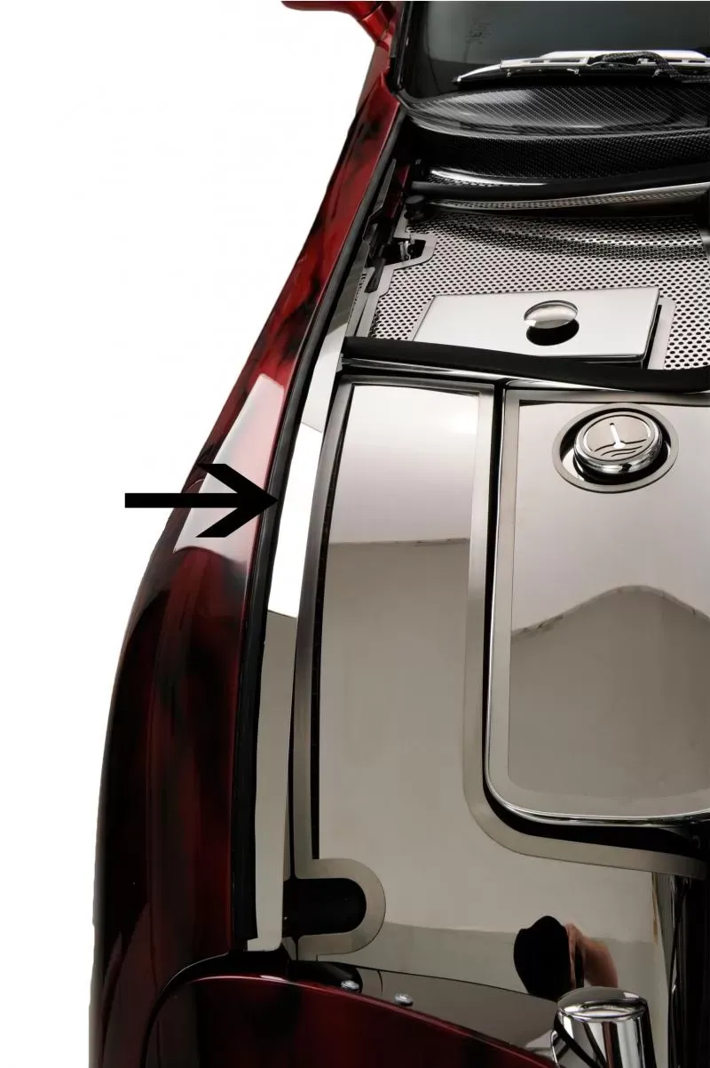 American Car Craft 4Pc Polished Inner Fender Liners w/Top Caps Chevrolet Corvette C5 | Z06 1997-2004 - ACC-033027