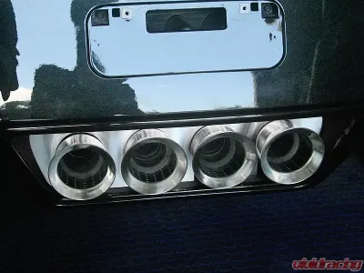 American Car Craft Brushed Stainless Exhaust Filler Panel Chevrolet Corvette C7 | Z06 | Z51 2014-2019 - ACC-052001