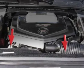 American Car Craft Brushed Carbon Fiber Radiator Cover Cadillac CTS-V 2006-2015