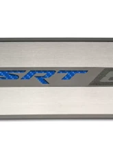 American Car Craft 2Pc Blue Carbon Fiber Stainless Steel Door Badge Plate w/SRT8 Inlay Dodge Challenger 2008-2014                                     - ACC-151023-BLU - Image 2