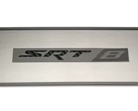 American Car Craft 2Pc Mopar Blue Stainless Steel Door Badge Plate w/SRT8 Inlay Dodge Challenger 2008-2014